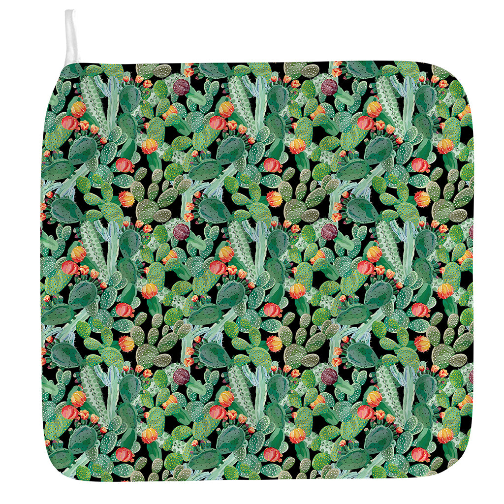 Watercolor Cactus Plant Print Hand Towel