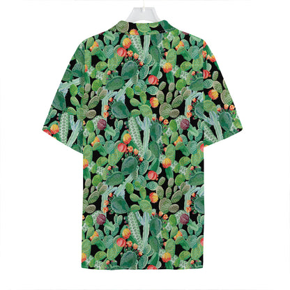 Watercolor Cactus Plant Print Hawaiian Shirt