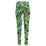 Watercolor Cactus Plant Print High-Waisted Pocket Leggings
