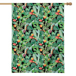 Watercolor Cactus Plant Print House Flag