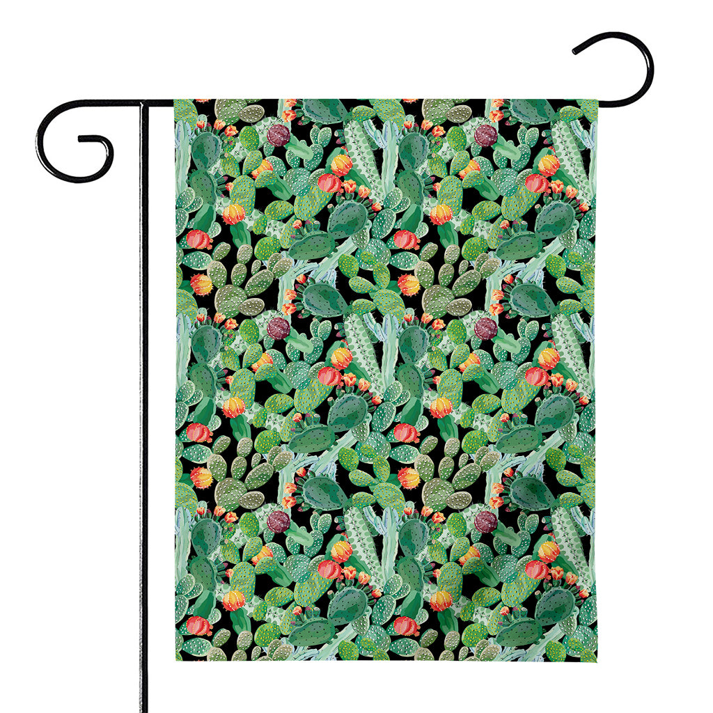 Watercolor Cactus Plant Print House Flag