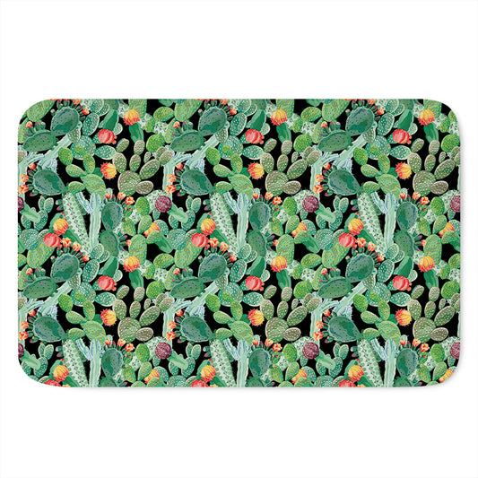 Watercolor Cactus Plant Print Indoor Door Mat