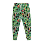 Watercolor Cactus Plant Print Jogger Pants