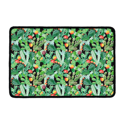 Watercolor Cactus Plant Print Kitchen Mat