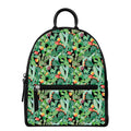 Watercolor Cactus Plant Print Leather Backpack