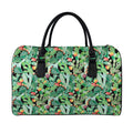 Watercolor Cactus Plant Print Leather Duffel Bag