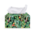 Watercolor Cactus Plant Print Leather Tissue Box Cover