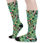Watercolor Cactus Plant Print Long Socks