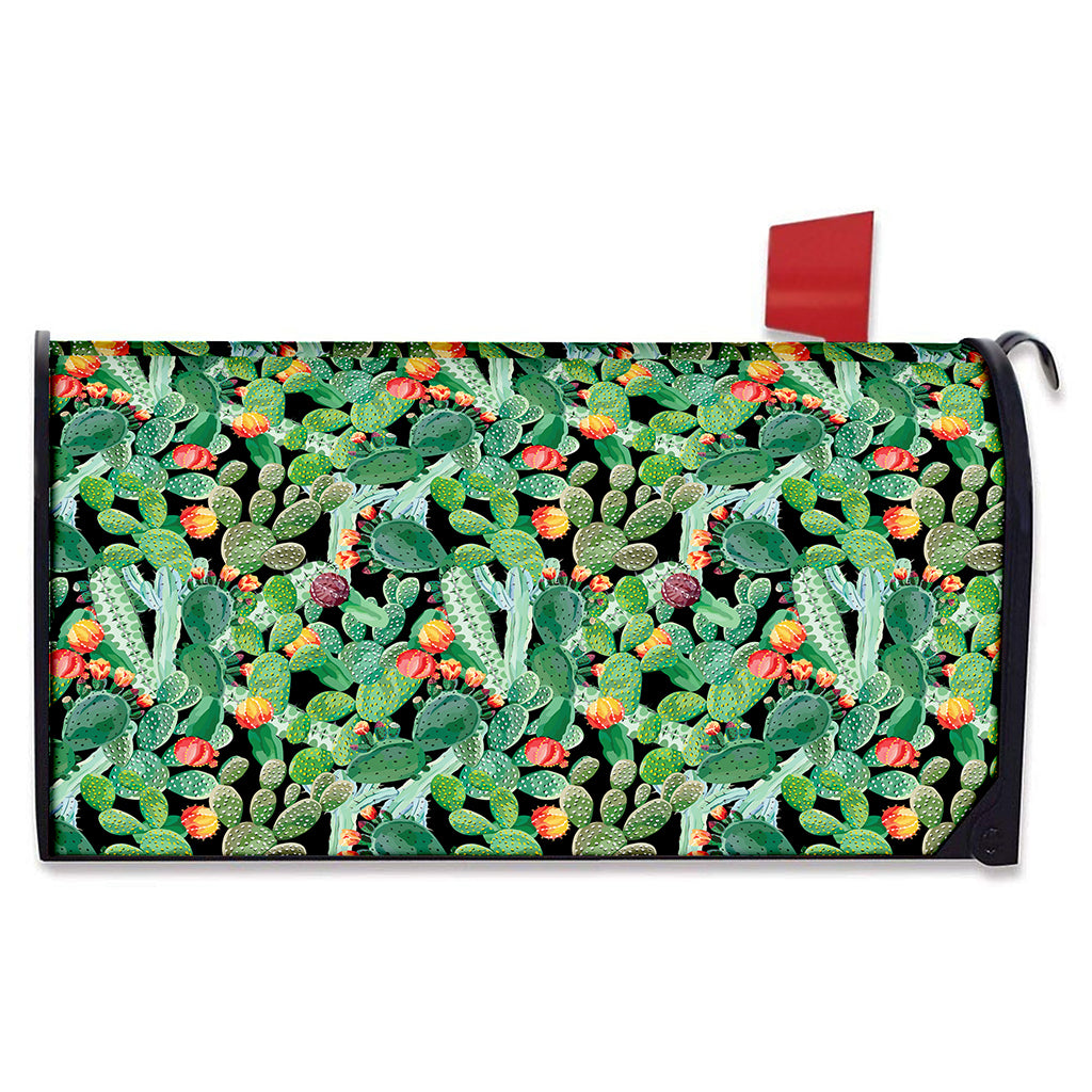 Watercolor Cactus Plant Print Mailbox Cover