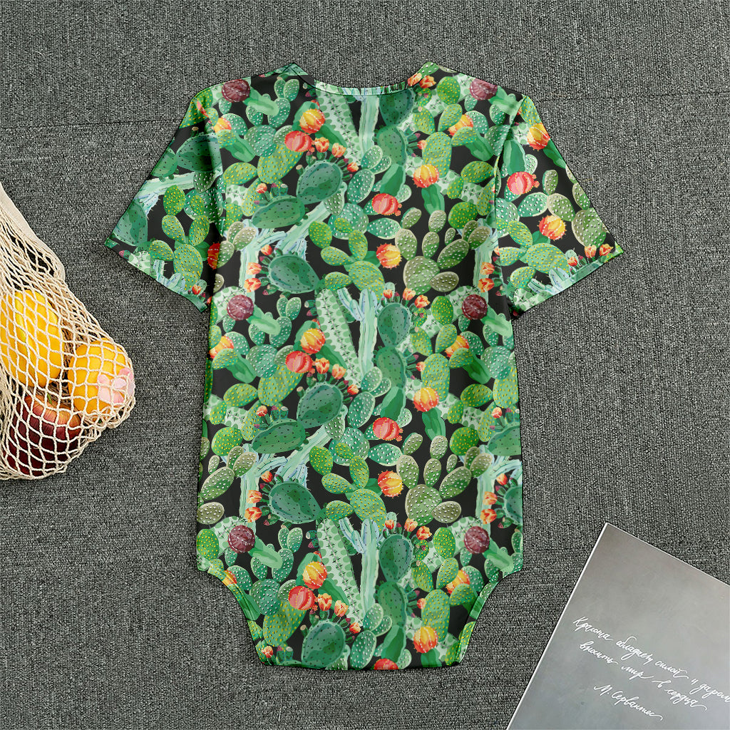 Watercolor Cactus Plant Print Men's Bodysuit