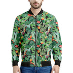Watercolor Cactus Plant Print Men's Bomber Jacket