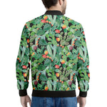 Watercolor Cactus Plant Print Men's Bomber Jacket