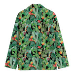 Watercolor Cactus Plant Print Men's Cotton Blazer