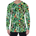 Watercolor Cactus Plant Print Men's Long Sleeve T-Shirt
