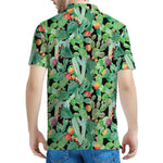 Watercolor Cactus Plant Print Men's Polo Shirt