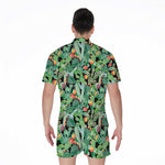 Watercolor Cactus Plant Print Men's Rompers
