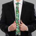 Watercolor Cactus Plant Print Necktie