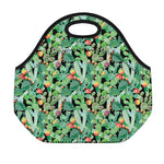 Watercolor Cactus Plant Print Neoprene Lunch Bag