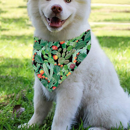 Watercolor Cactus Plant Print Over The Collar Dog Bandana