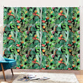 Watercolor Cactus Plant Print Pencil Pleat Curtains