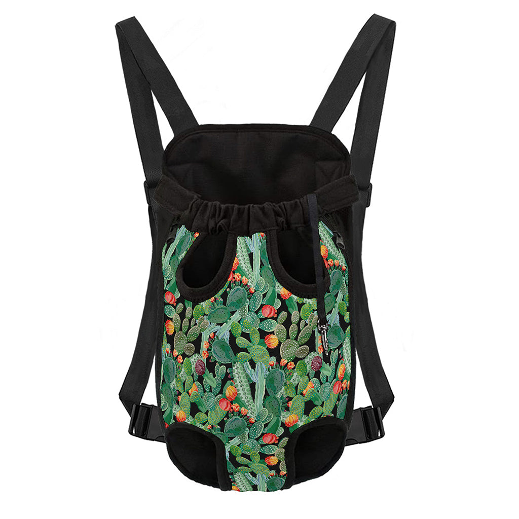 Watercolor Cactus Plant Print Pet Carrier Backpack