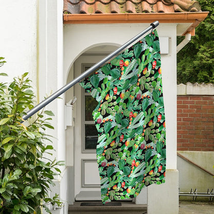 Watercolor Cactus Plant Print Polyester Flag