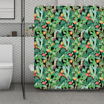 Watercolor Cactus Plant Print Polyester Shower Curtain