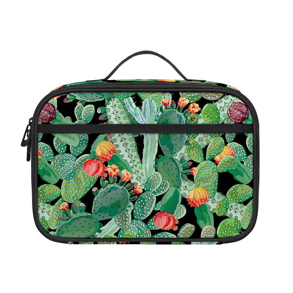 Watercolor Cactus Plant Print Portable Lunch Bag