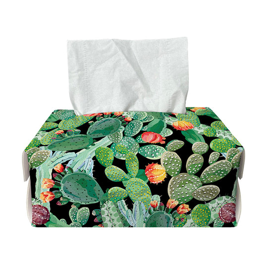 Watercolor Cactus Plant Print Rectangle Tissue Box Cover