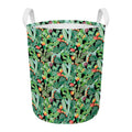 Watercolor Cactus Plant Print Round Laundry Basket