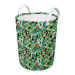 Watercolor Cactus Plant Print Round Laundry Basket