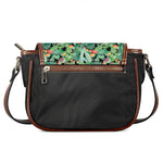 Watercolor Cactus Plant Print Saddle Bag