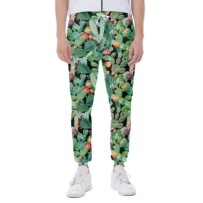 Watercolor Cactus Plant Print Scuba Joggers