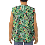 Watercolor Cactus Plant Print Sleeveless Baseball Jersey