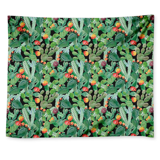 Watercolor Cactus Plant Print Tapestry