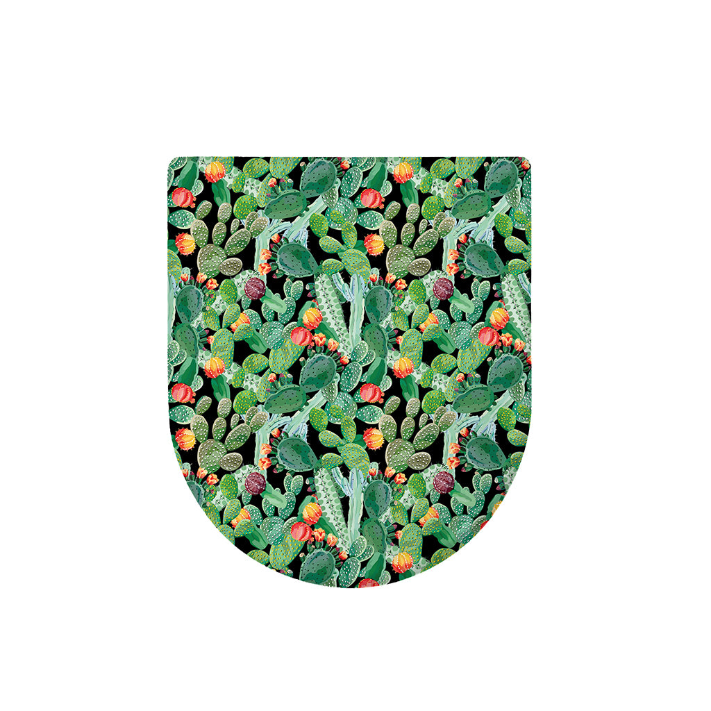 Watercolor Cactus Plant Print Toilet Lid Cover