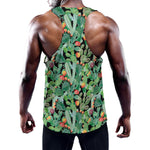 Watercolor Cactus Plant Print Training Tank Top