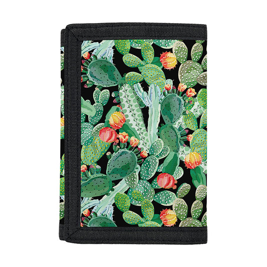 Watercolor Cactus Plant Print Trifold Wallet