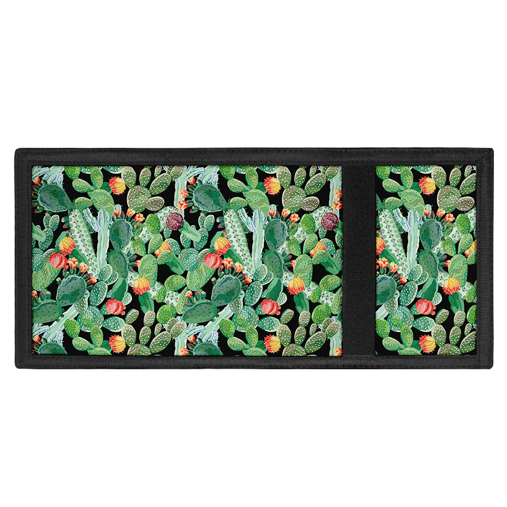 Watercolor Cactus Plant Print Trifold Wallet