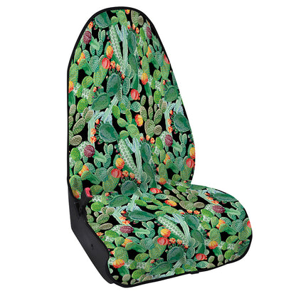 Watercolor Cactus Plant Print Waterproof Car Seat Cover