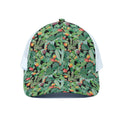 Watercolor Cactus Plant Print White Mesh Trucker Hat