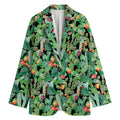 Watercolor Cactus Plant Print Women's Cotton Blazer
