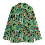 Watercolor Cactus Plant Print Women's Cotton Blazer