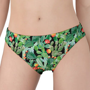 Watercolor Cactus Plant Print Women's Panties