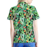 Watercolor Cactus Plant Print Women's Polo Shirt
