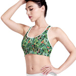 Watercolor Cactus Plant Print Women's Sports Bra