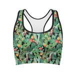 Watercolor Cactus Plant Print Women's Sports Bra