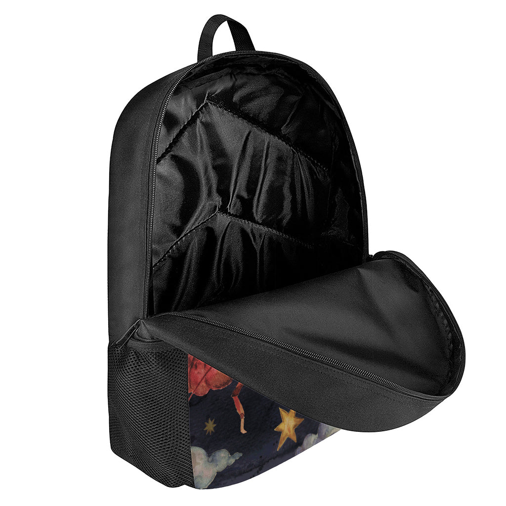Watercolor Cancer Zodiac Sign Print 17 Inch Backpack