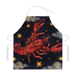 Watercolor Cancer Zodiac Sign Print Adjustable Apron