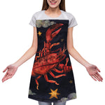 Watercolor Cancer Zodiac Sign Print Adjustable Apron